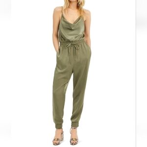 Green Satin Jumpsuit